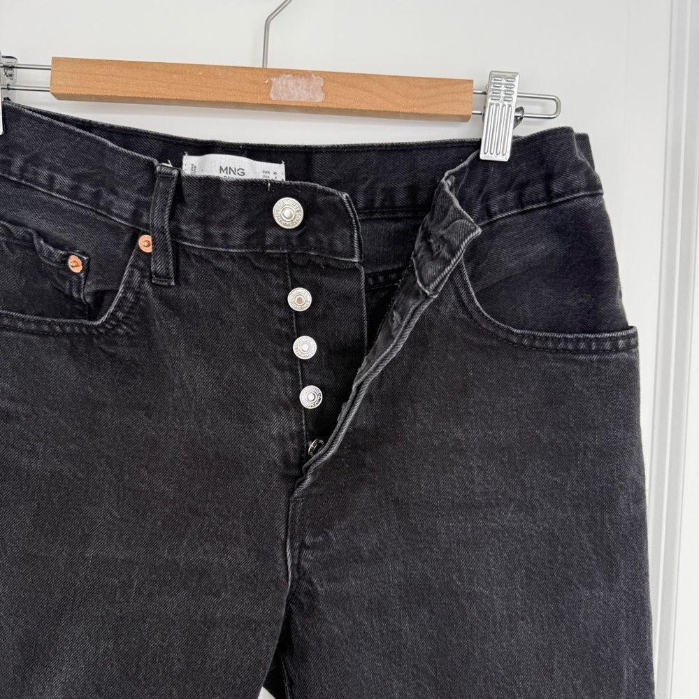 MANGO | Havana Straight Leg Black Jeans - Size 8 - Picture 5 of 15
